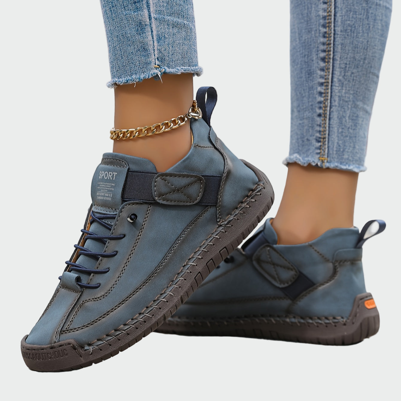 Botas ortopédicas de couro
